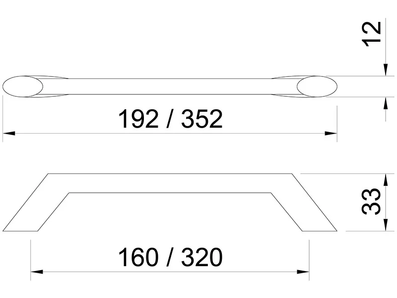 Desen tehnic cu dimensiuni — Mâner 241