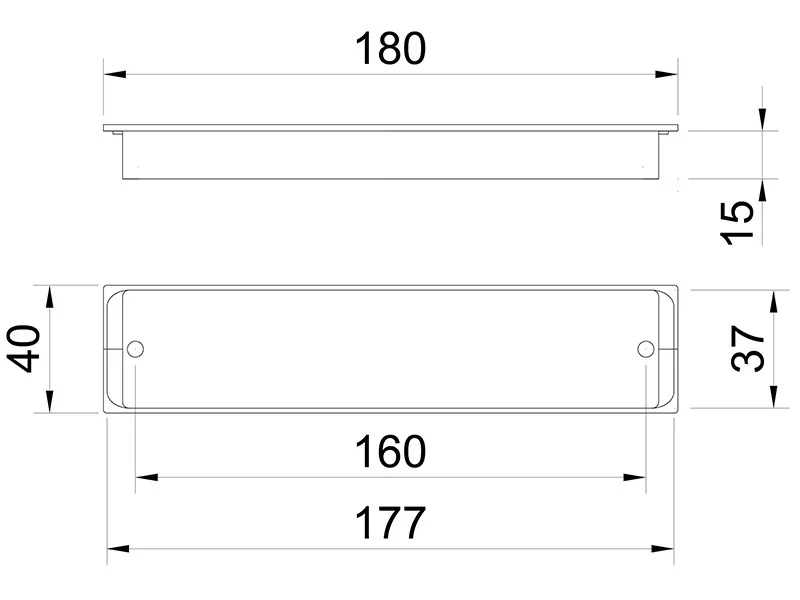 Desen tehnic cu dimensiuni — Mâner 405B