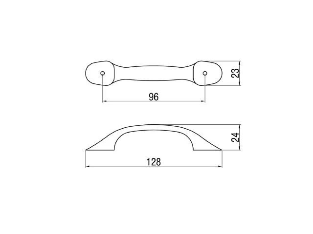 Desen tehnic cu dimensiuni — Mâner 501
