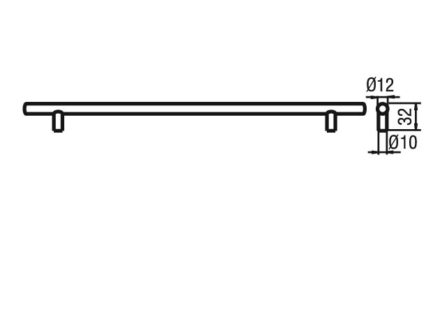 Desen tehnic cu dimensiuni — Mâner 885