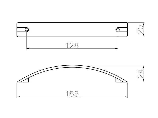 Desen tehnic cu dimensiuni — Mâner BR-189