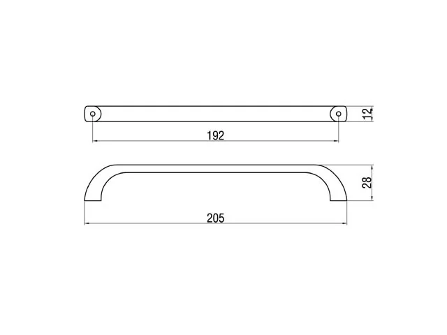 Desen tehnic cu dimensiuni — Mâner C265