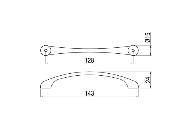 Desen tehnic cu dimensiuni — Mâner C293