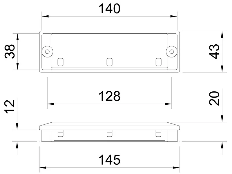 Desen tehnic cu dimensiuni — Mâner C307