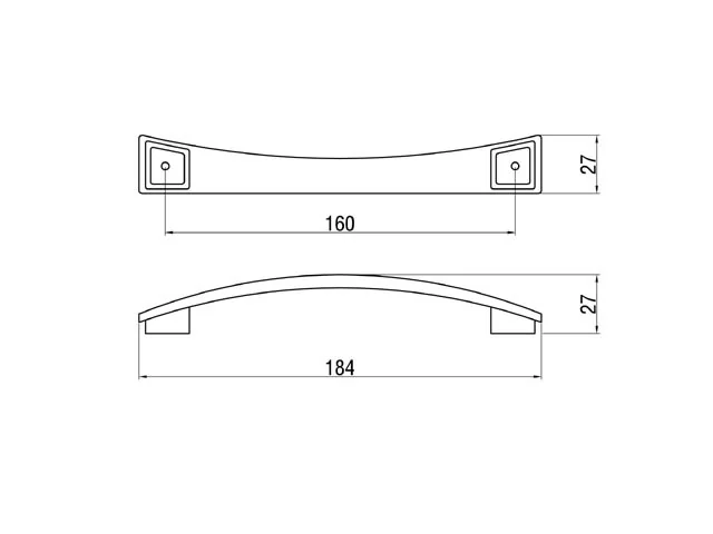 Desen tehnic cu dimensiuni — Mâner C347