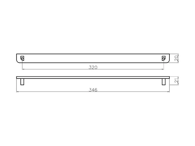 Desen tehnic cu dimensiuni — Mâner C382