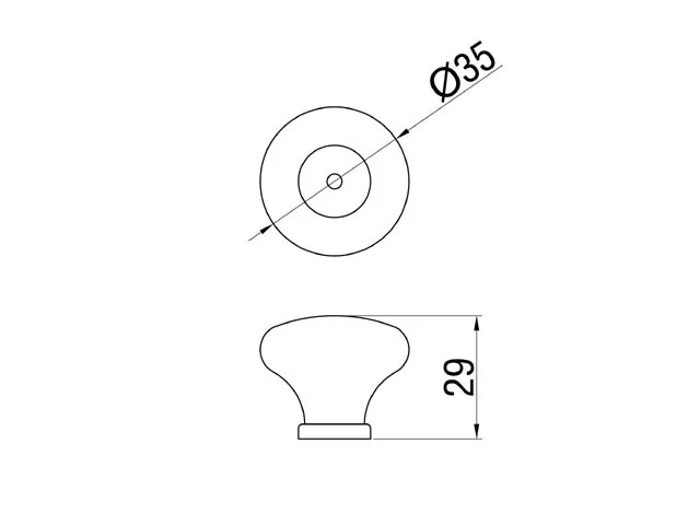 Desen tehnic cu dimensiuni — Mâner P03