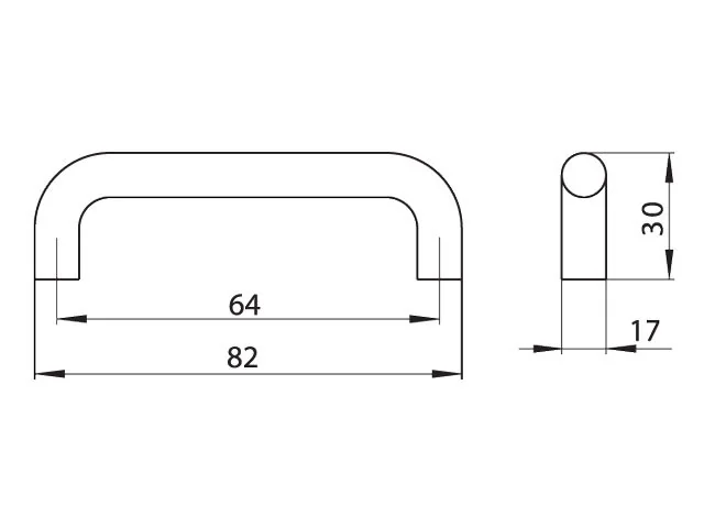 Desen tehnic cu dimensiuni — Mâner S 30