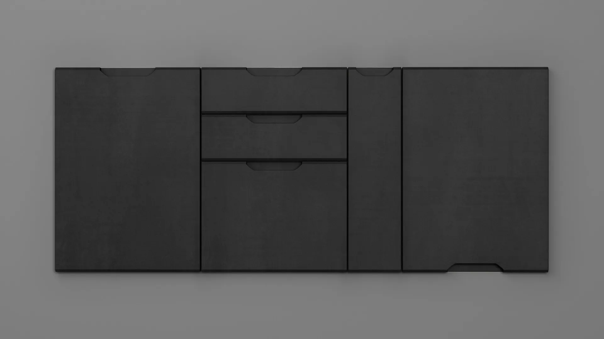 18 mm A340/R2T7 NEGRU CERAMIC - mat - imitație de textură