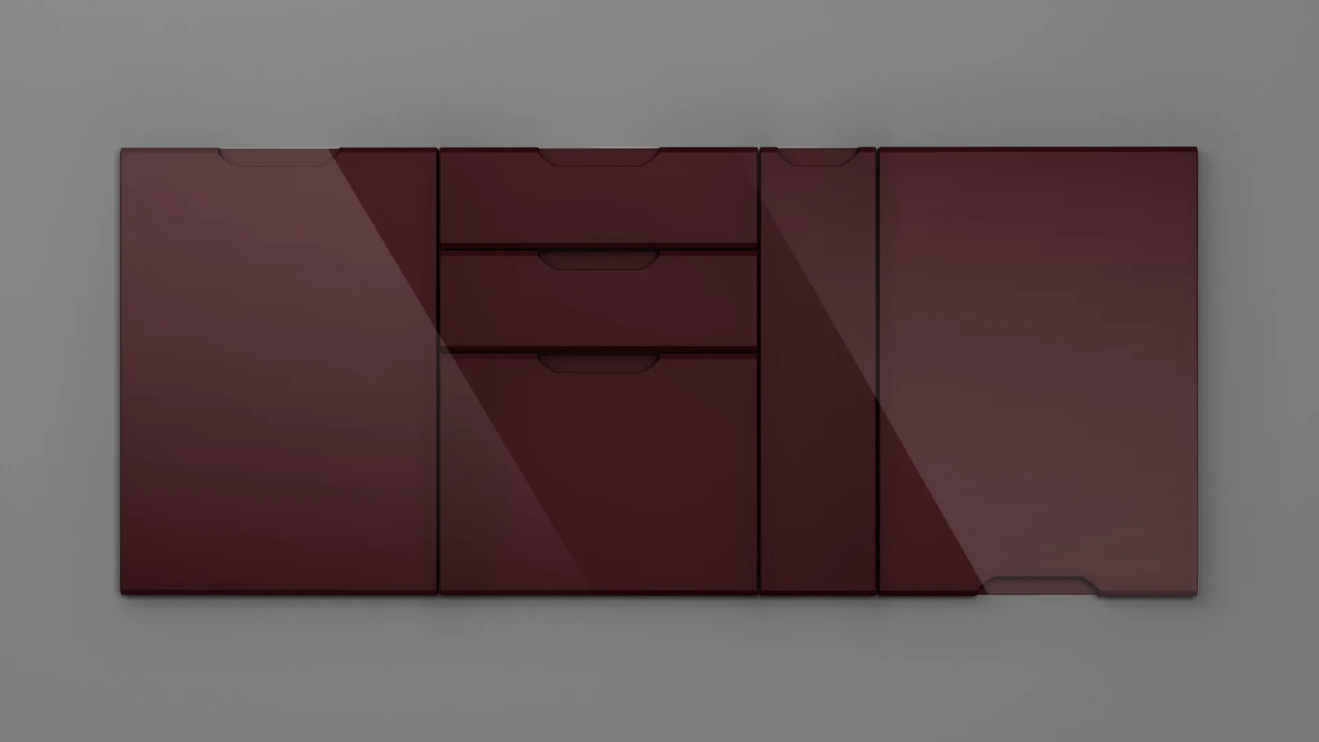 18 mm A340/R2T7 BORDO HG 3D - high gloss 3d - culori uni