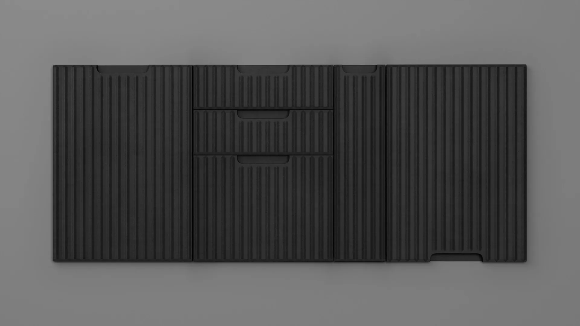 18 mm A341/R2T7 NEGRU CERAMIC - mat - imitație de textură