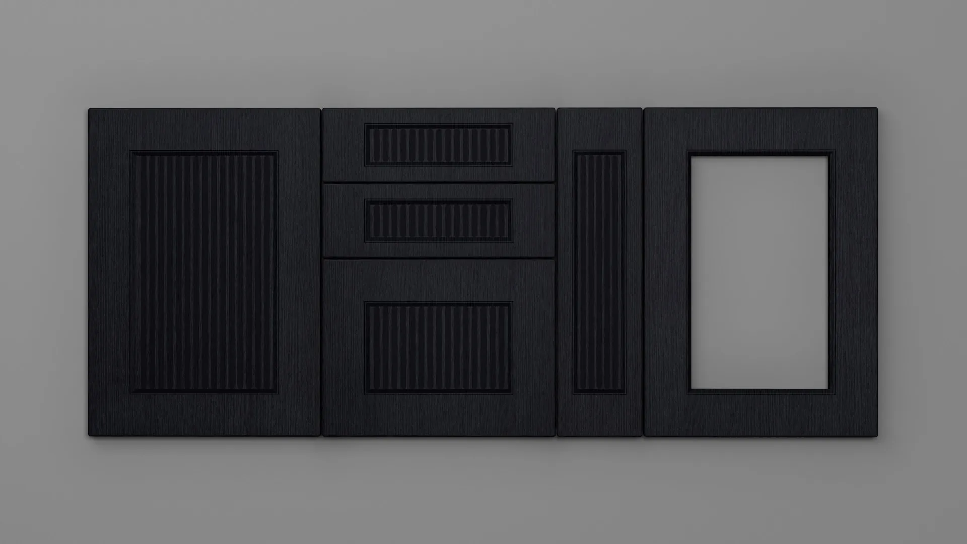 22 mm A251/R3 NEGRU STRUCTO - mat - uni structo