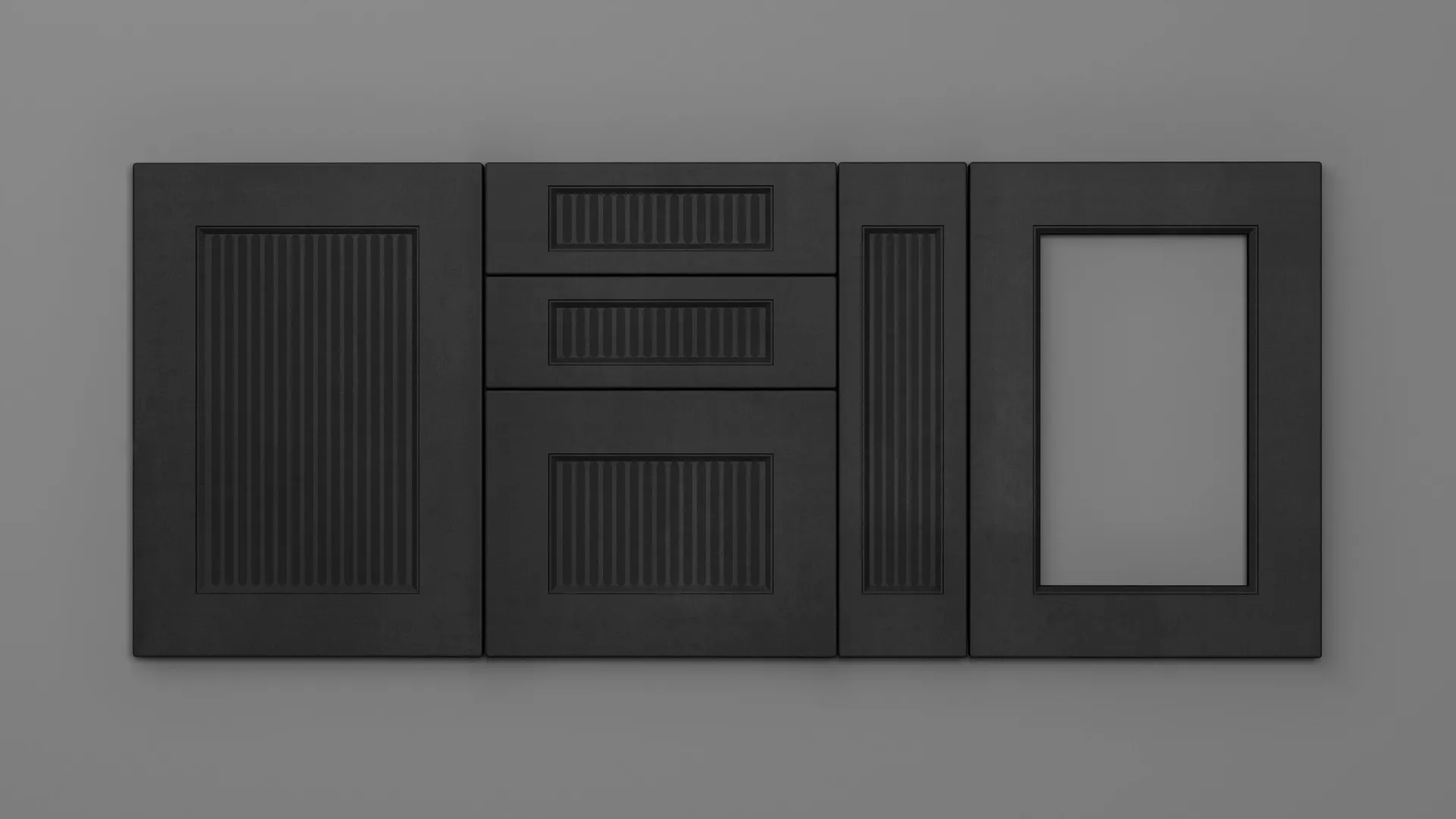 22 mm A251/R3 NEGRU CERAMIC - mat - imitație de textură