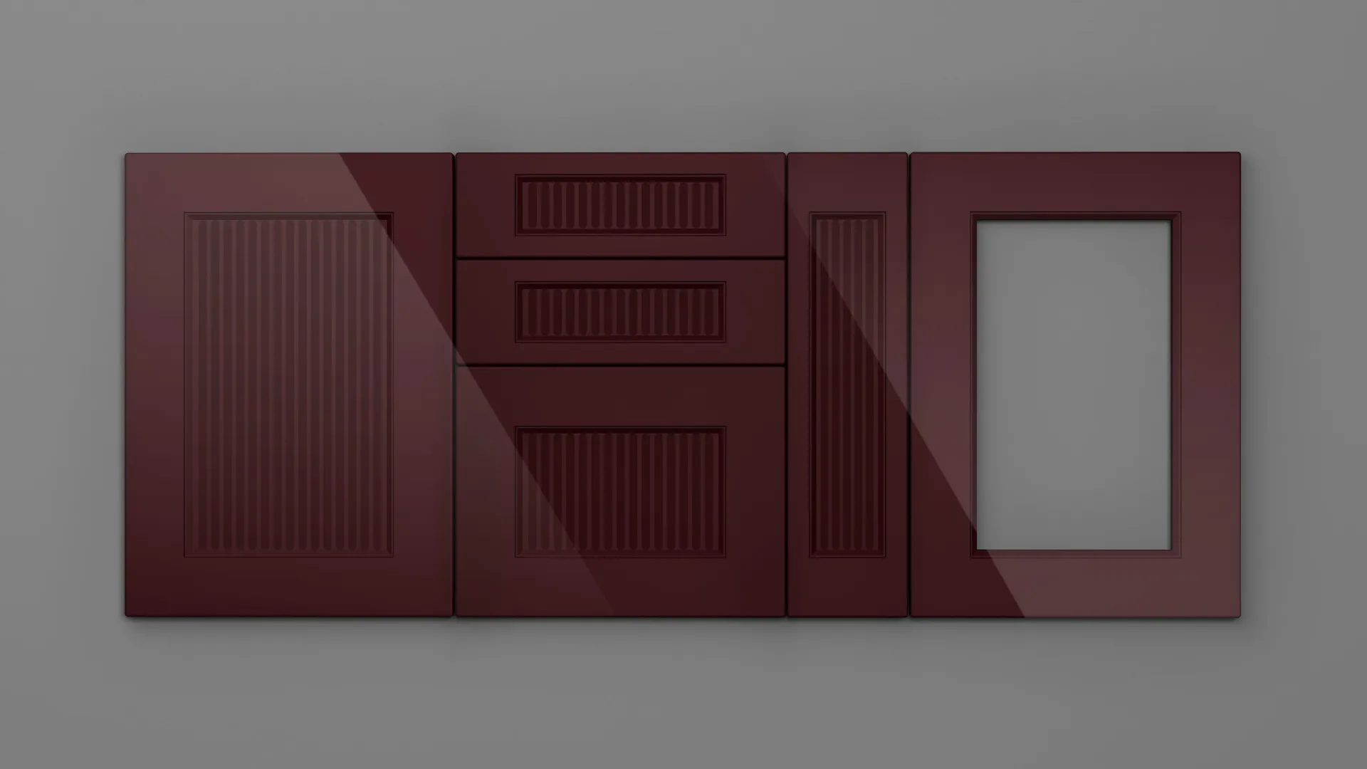 22 mm A251/R3 BORDO HG 3D - high gloss 3d - culori uni