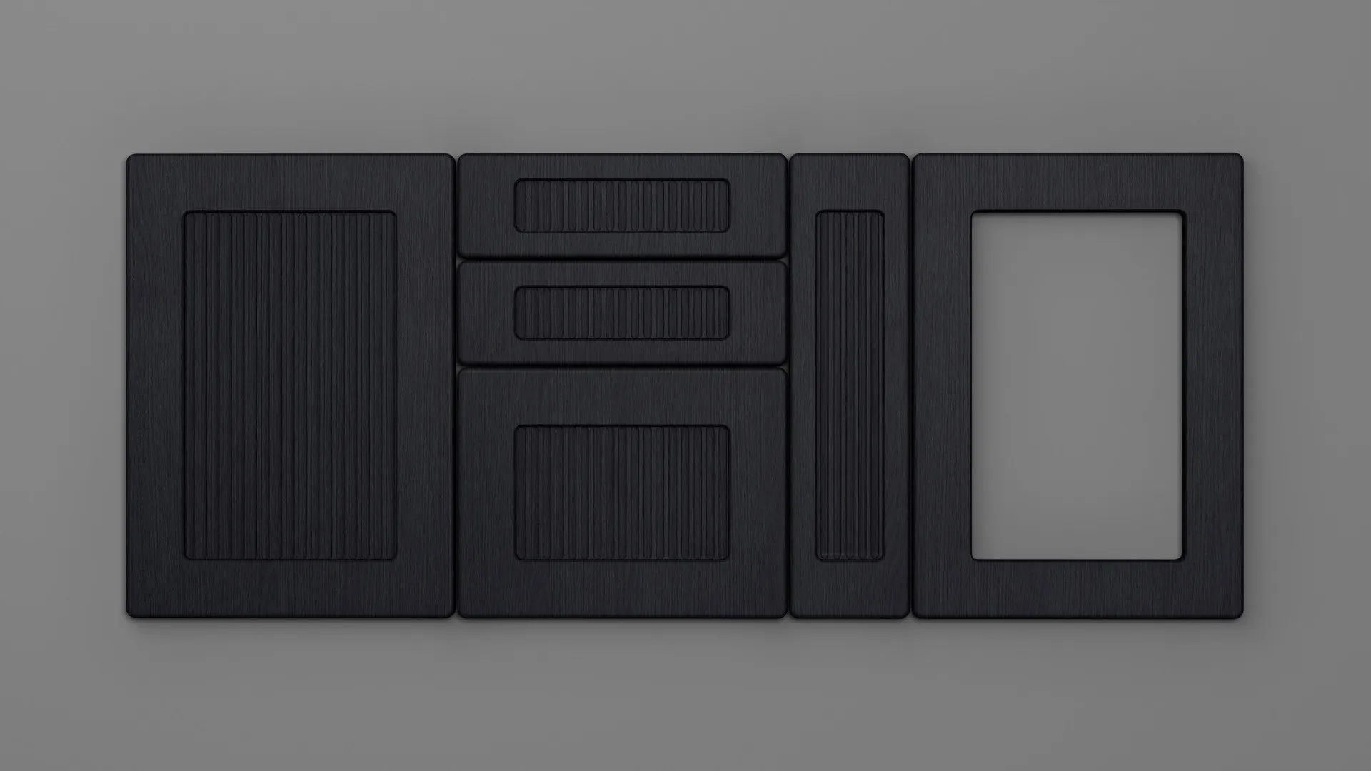 22 mm A257/R6 NEGRU STRUCTO - mat - uni structo