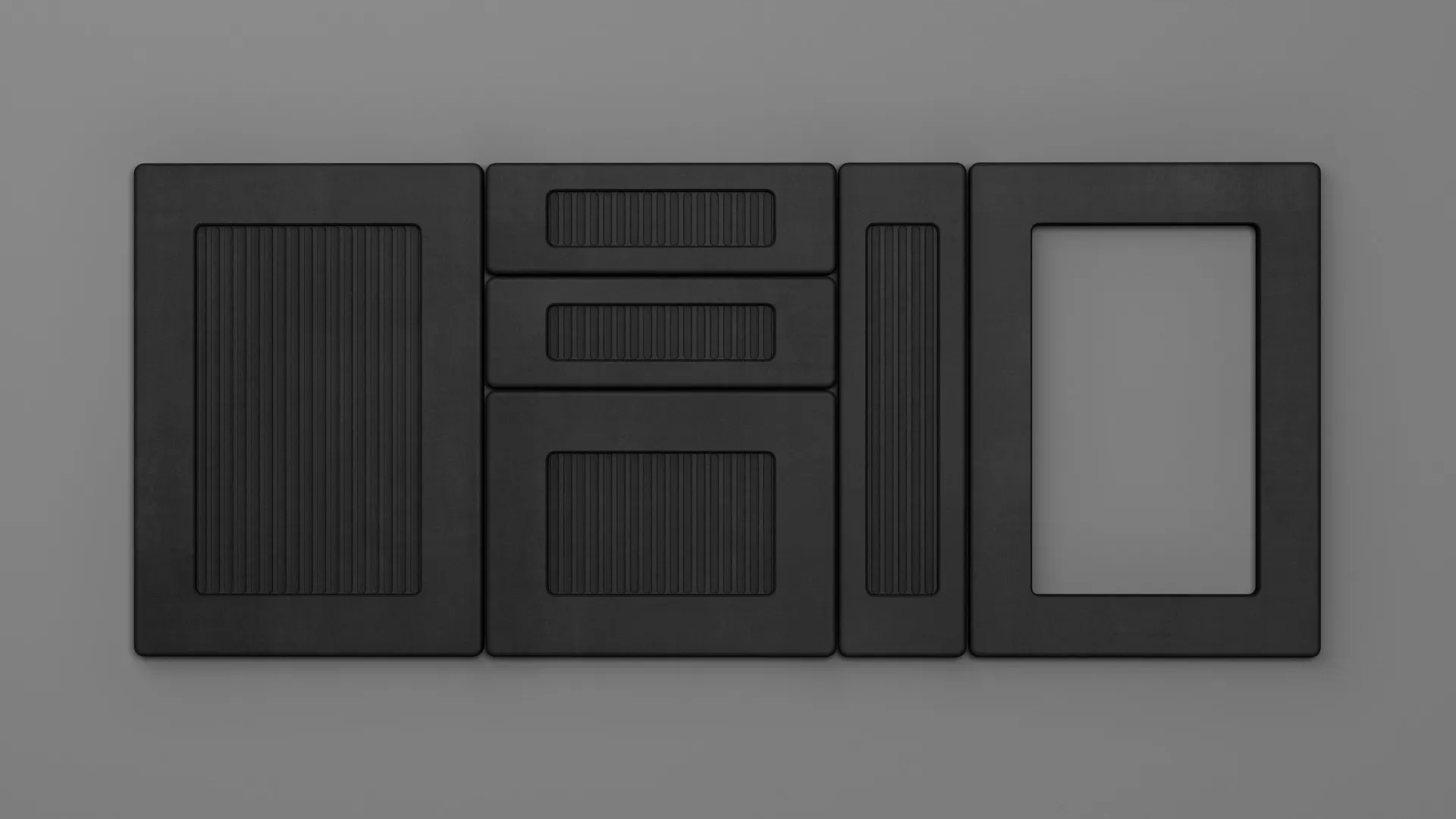 22 mm A257/R6 NEGRU CERAMIC - mat - imitație de textură