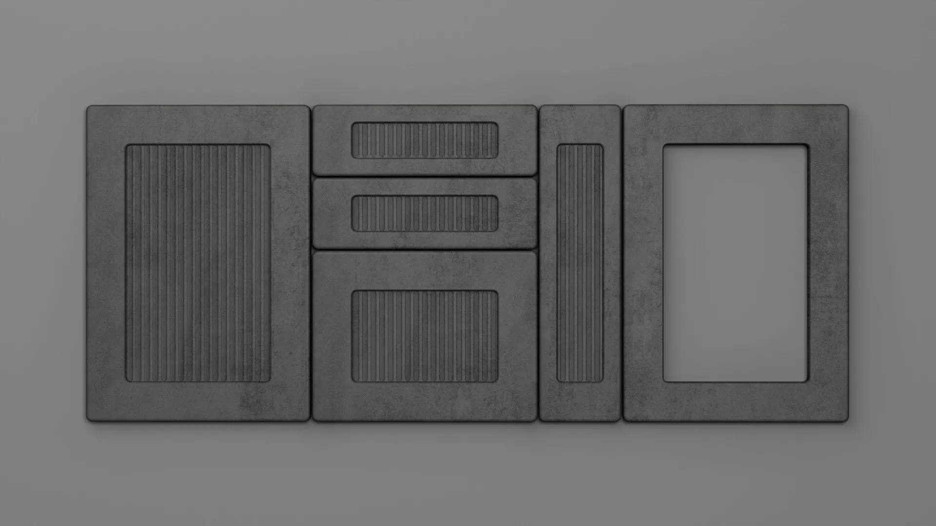 22 mm A257/R6 GRI CERAMIC ÎNCHIS - mat - imitație de textură