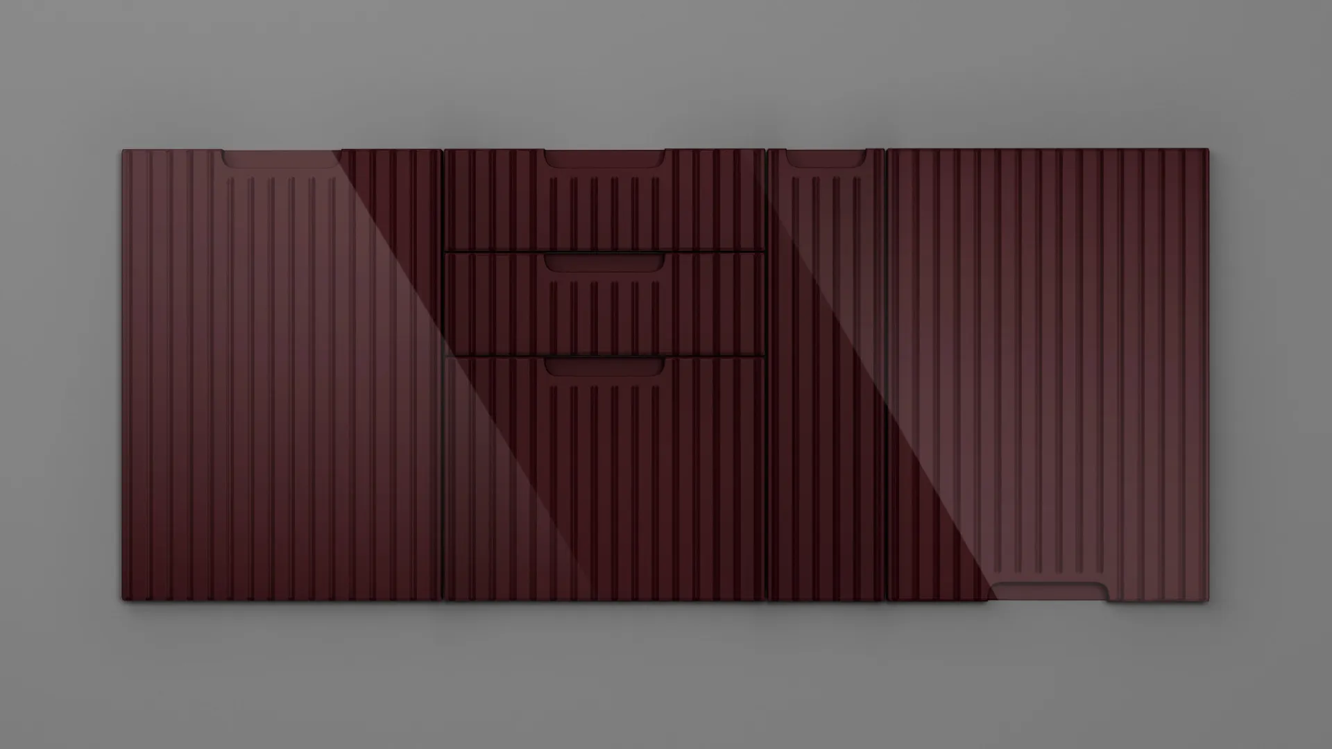 18 mm A331/R3T4 BORDO HG 3D - high gloss 3d - culori uni