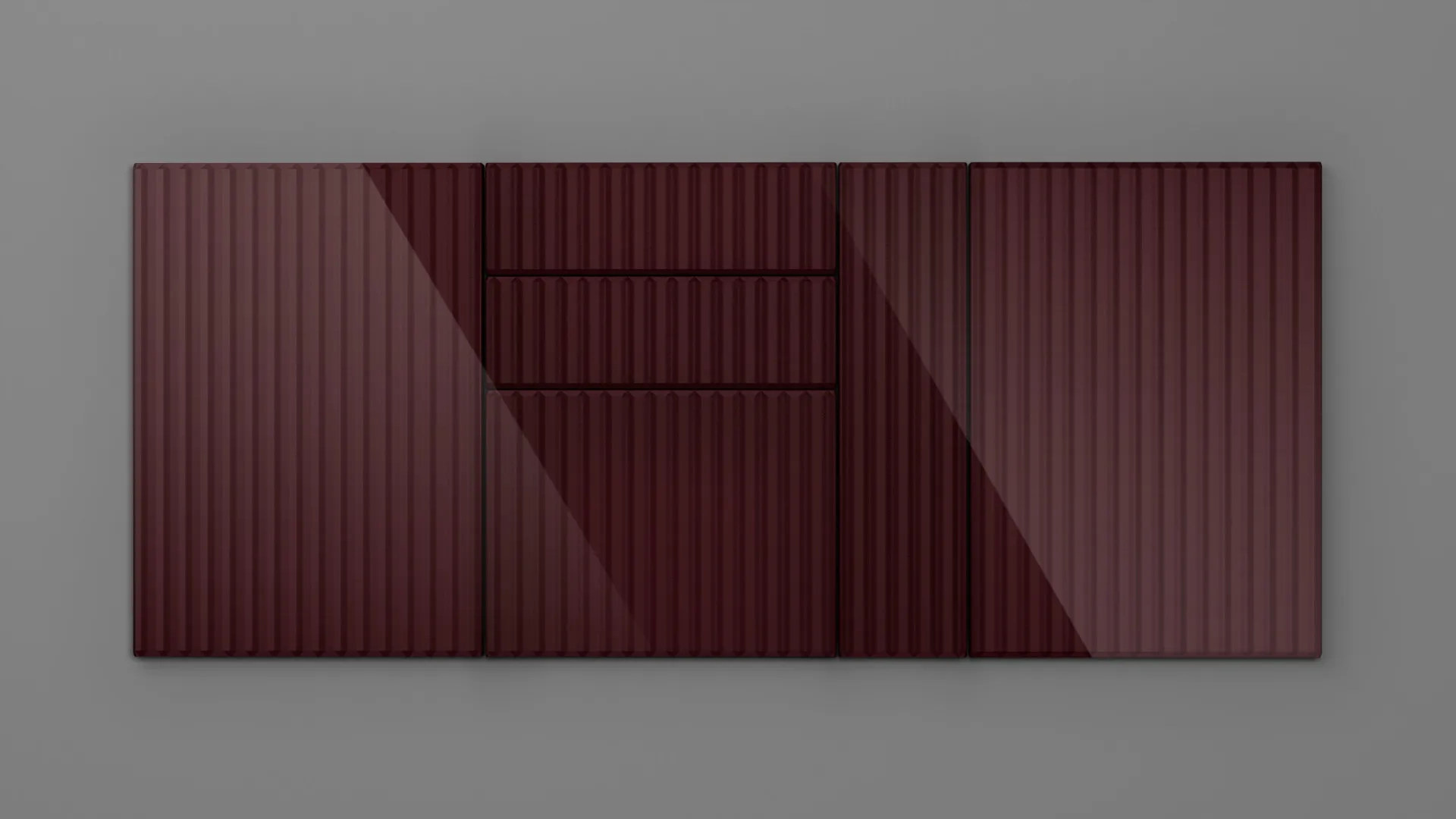 18 mm A342/R2T7 BORDO HG 3D - high gloss 3d - culori uni