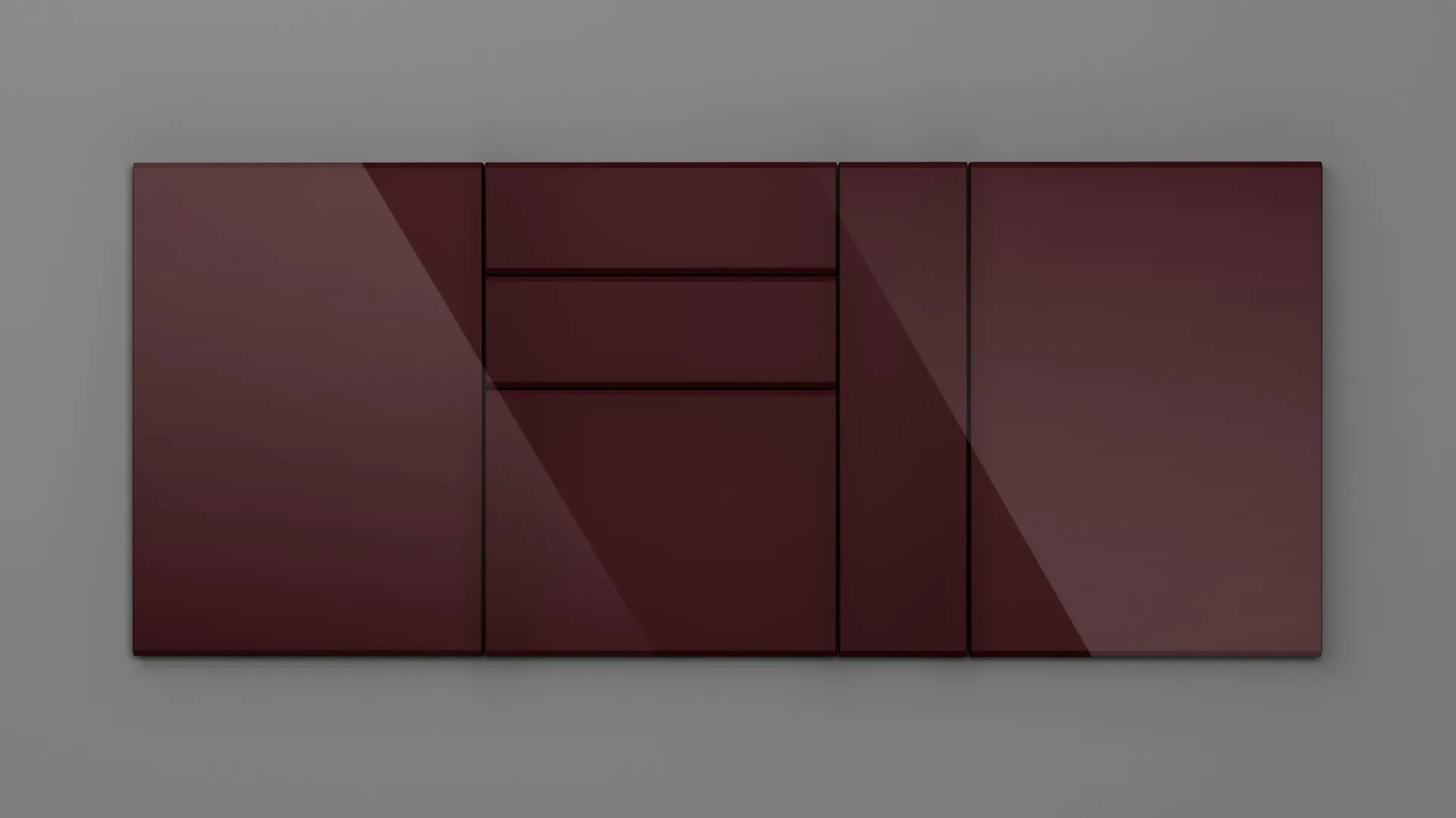 18 mm A343/R2T7 BORDO HG 3D - high gloss 3d - culori uni