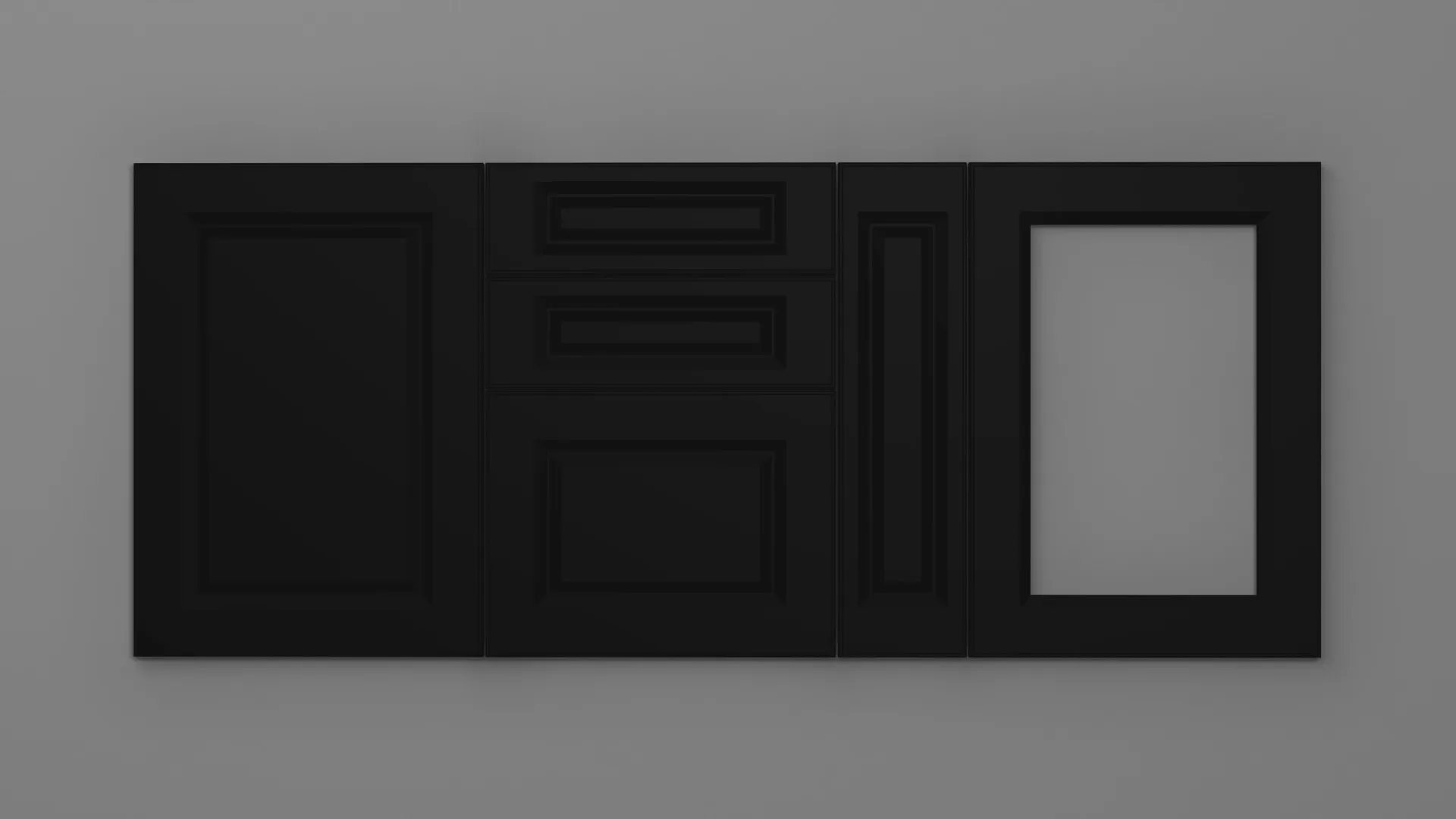 18 mm A129/D NEGRU ULTRA MAT - ultra mat - culori uni
