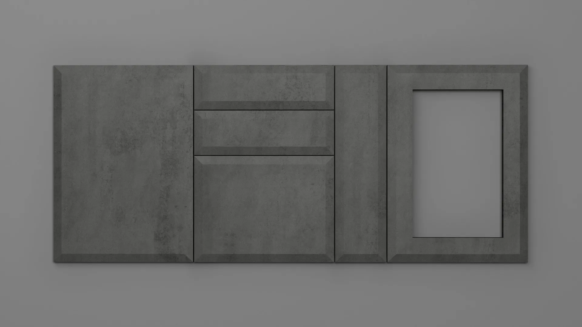 18 mm CANT I GRI CERAMIC ÎNCHIS - mat - imitație de textură