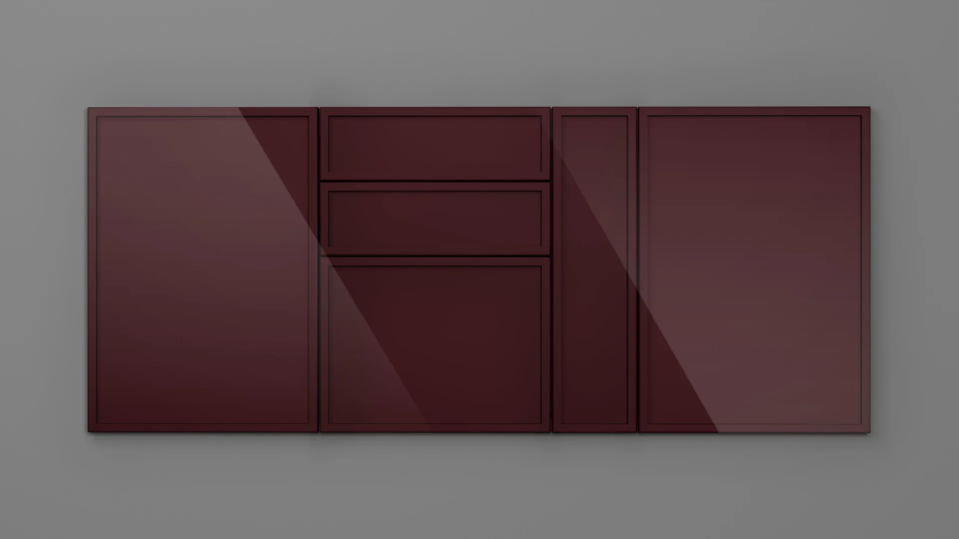 22 mm A400/R3 BORDO HG 3D - high gloss 3d - culori uni
