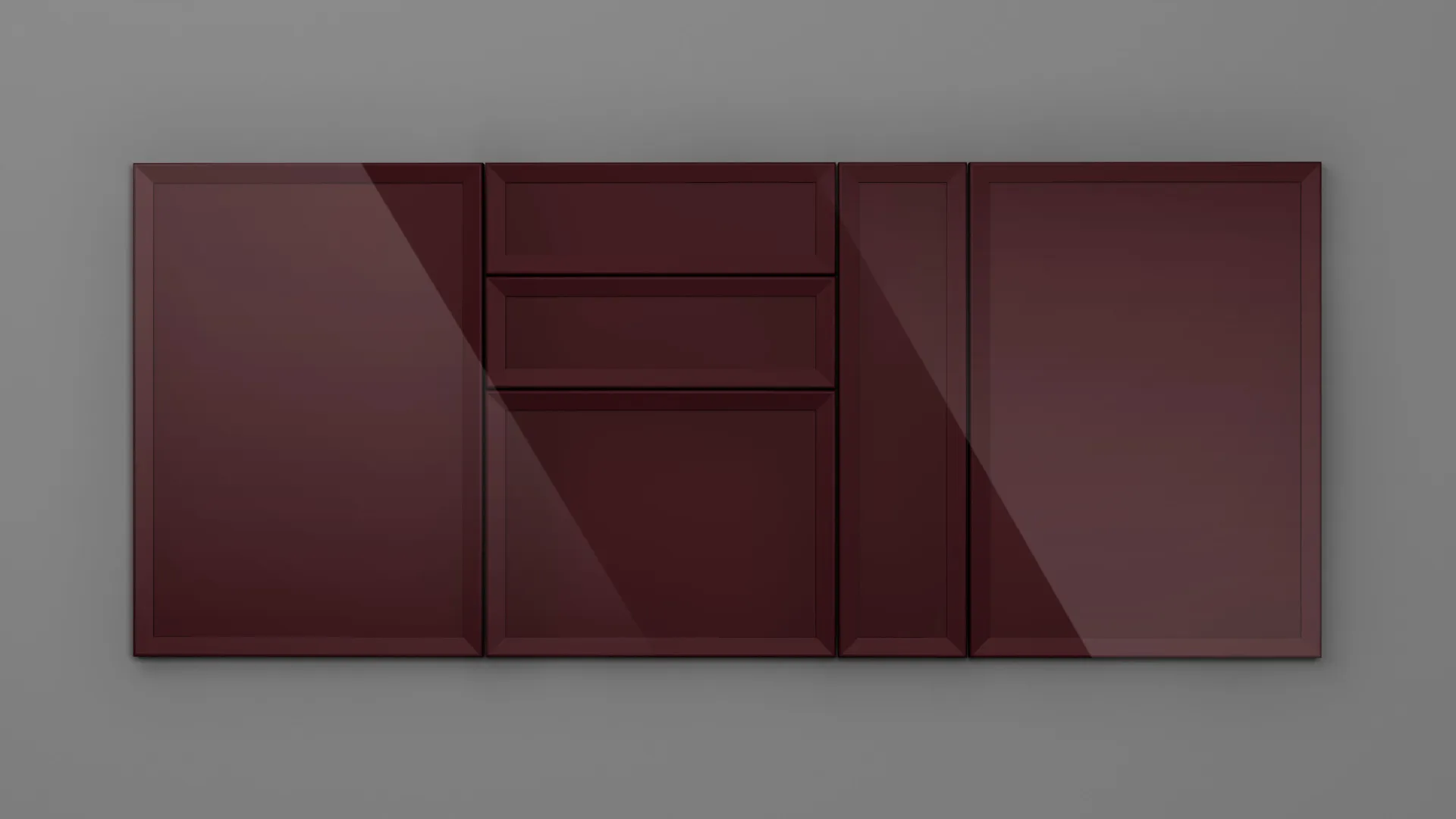 22 mm A410/R3 BORDO HG 3D - high gloss 3d - culori uni
