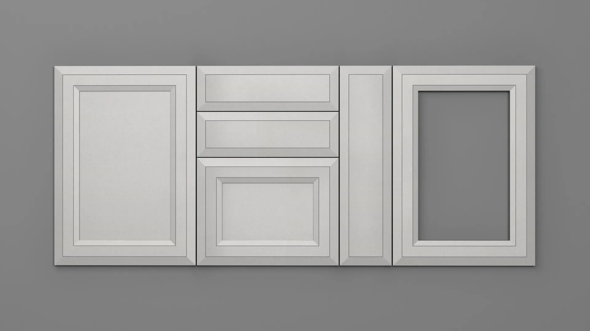 22 mm A440/I SATIN ALB - mat - imitație de textură