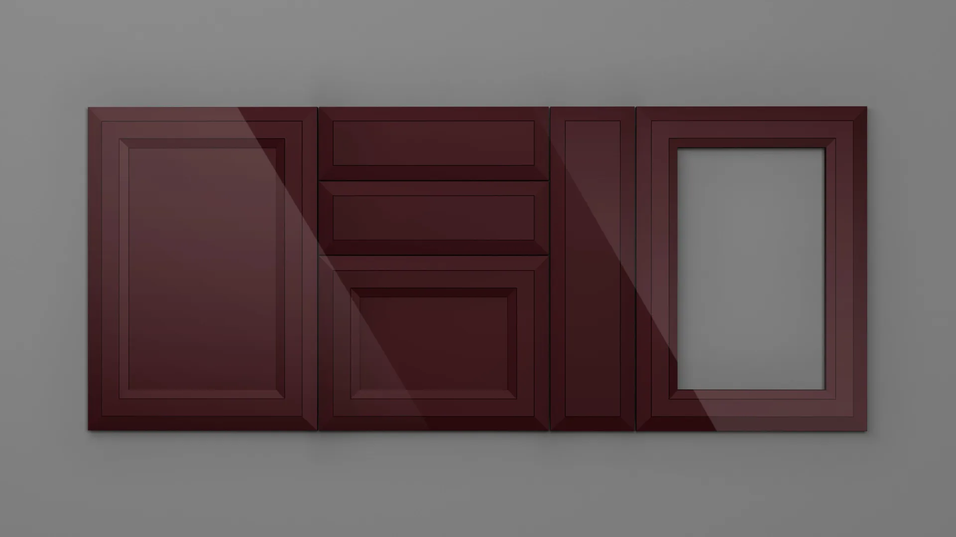 22 mm A440/I BORDO HG 3D - high gloss 3d - culori uni