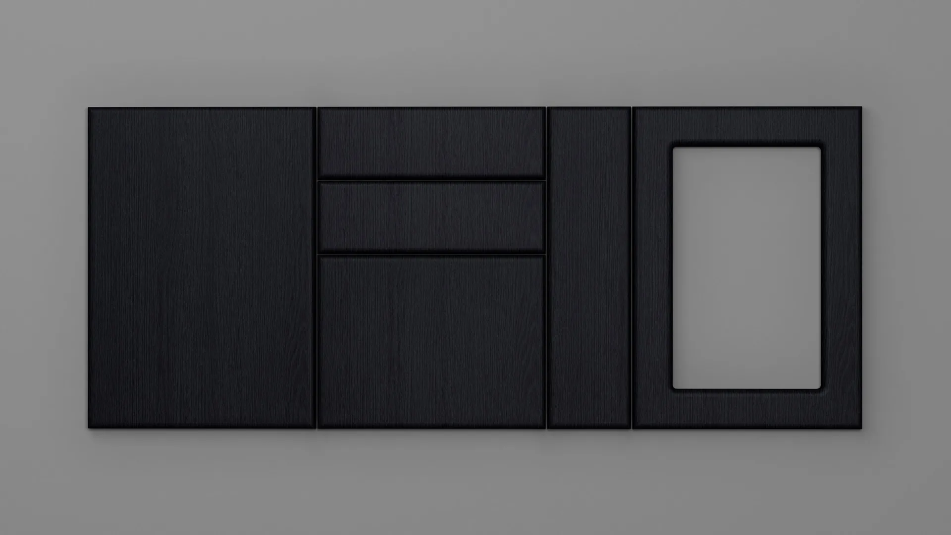 18 mm CANT R12 NEGRU STRUCTO - mat - uni structo