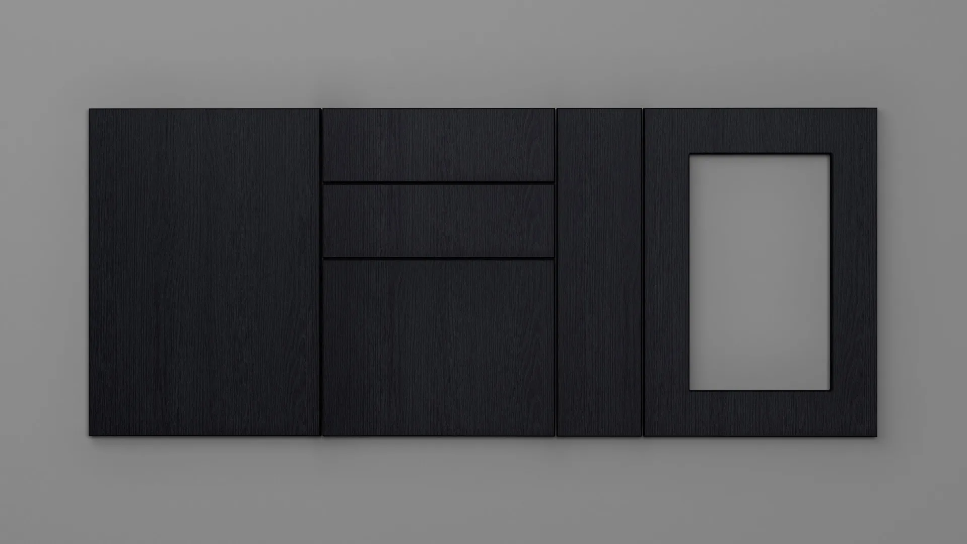 18 mm CANT T NEGRU STRUCTO - mat - uni structo