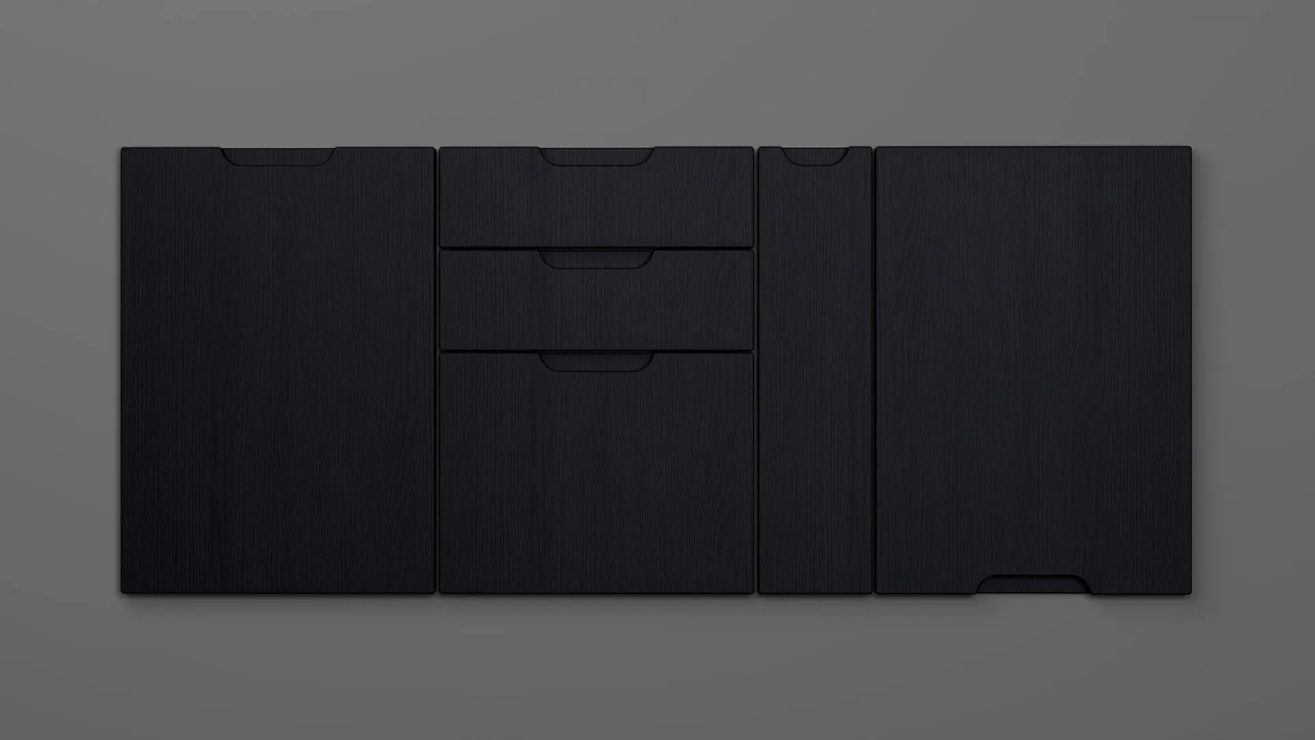 18 mm A35/R3 NEGRU STRUCTO - mat - uni structo