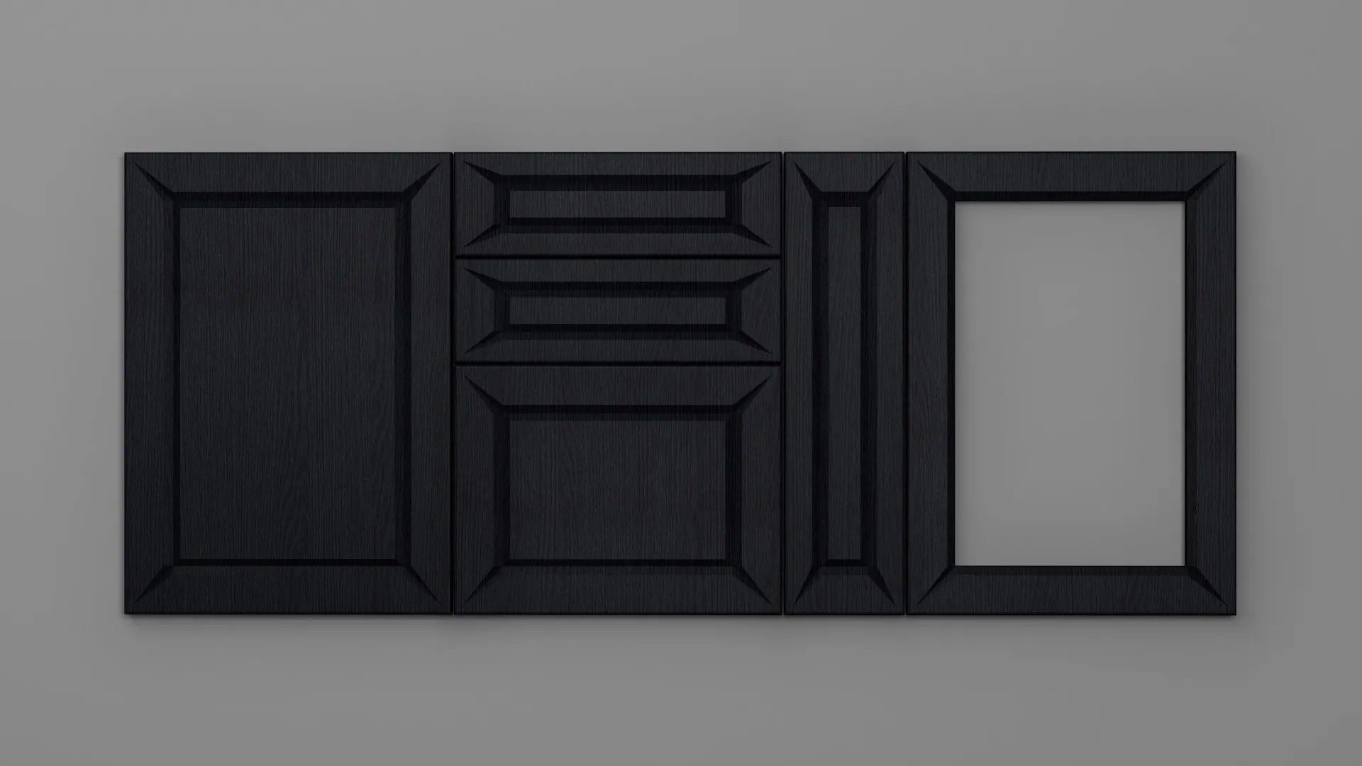 18 mm A44/R3 NEGRU STRUCTO - mat - uni structo