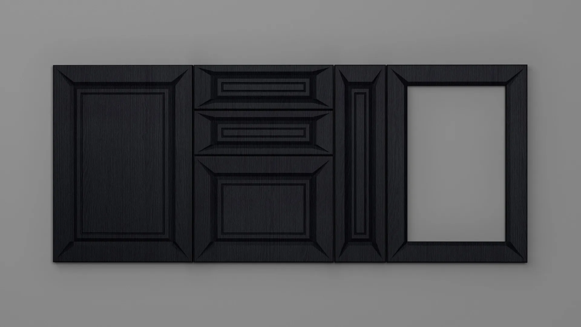 18 mm A45/R3 NEGRU STRUCTO - mat - uni structo
