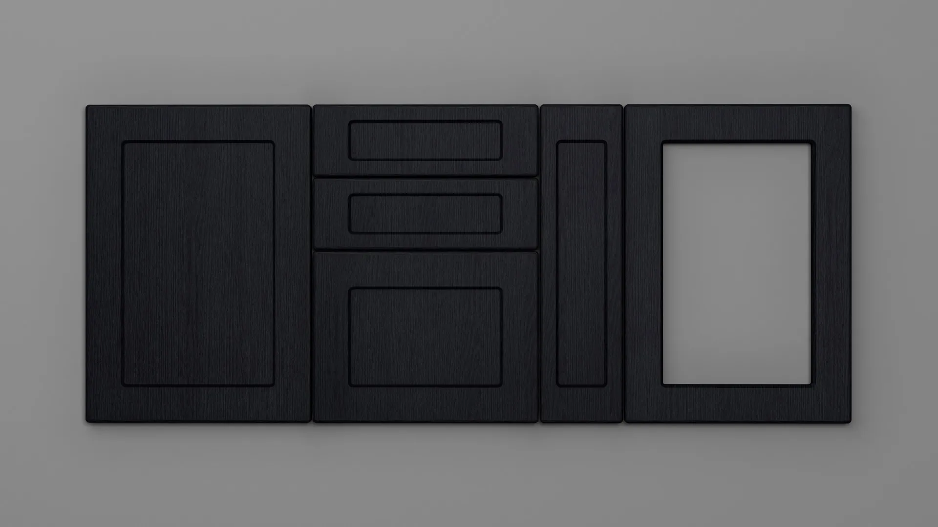 22 mm A157/R6 NEGRU STRUCTO - mat - uni structo