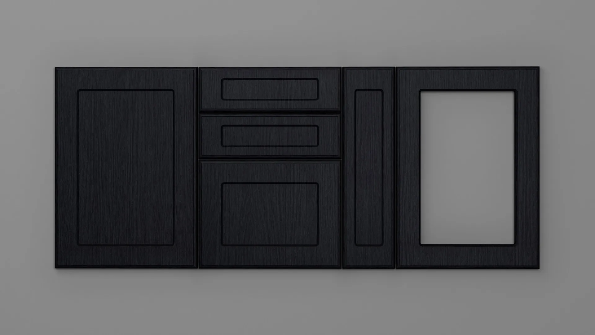 22 mm A160/P NEGRU STRUCTO - mat - uni structo