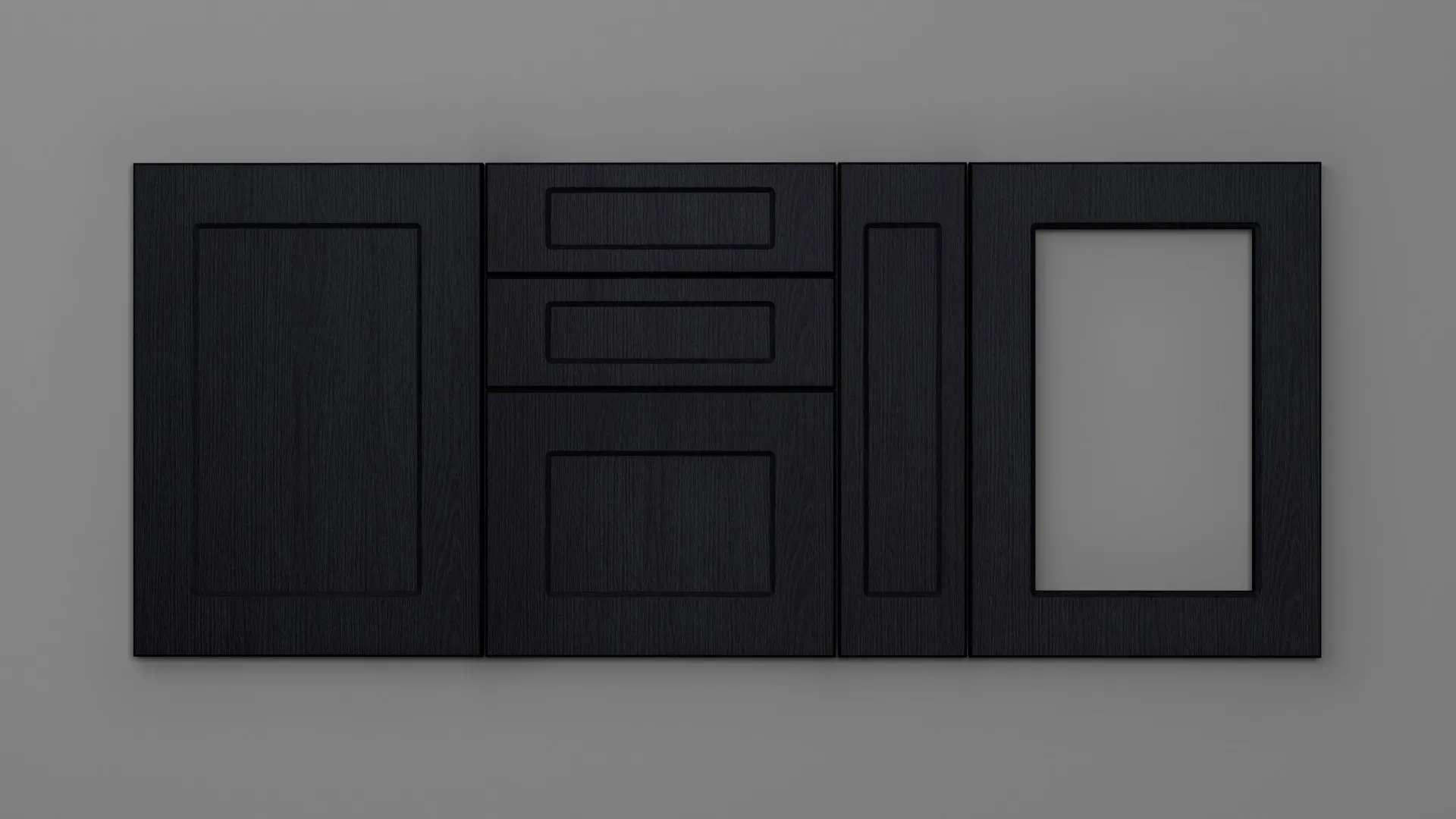 22 mm A178/T NEGRU STRUCTO - mat - uni structo