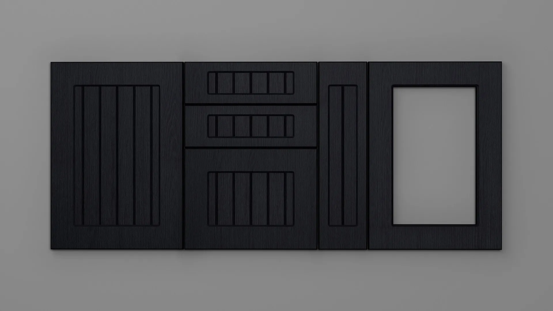 22 mm A179/T NEGRU STRUCTO - mat - uni structo