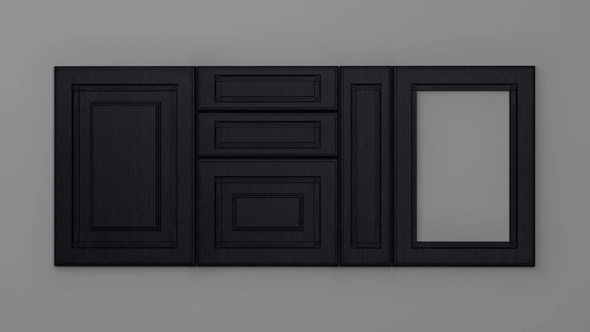 18 mm A71/P NEGRU STRUCTO - mat - uni structo