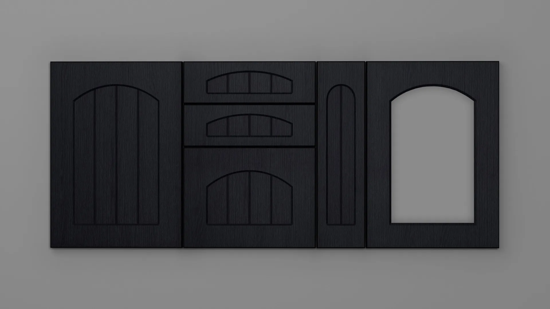 22 mm A180/T NEGRU STRUCTO - mat - uni structo
