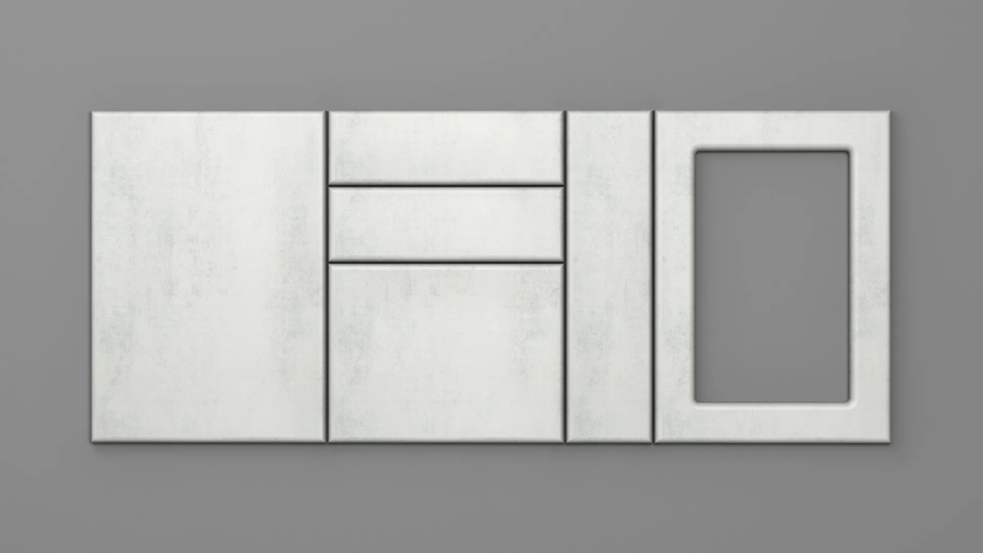 18 mm CANT R12 ALB CERAMIC - mat - imitație de textură