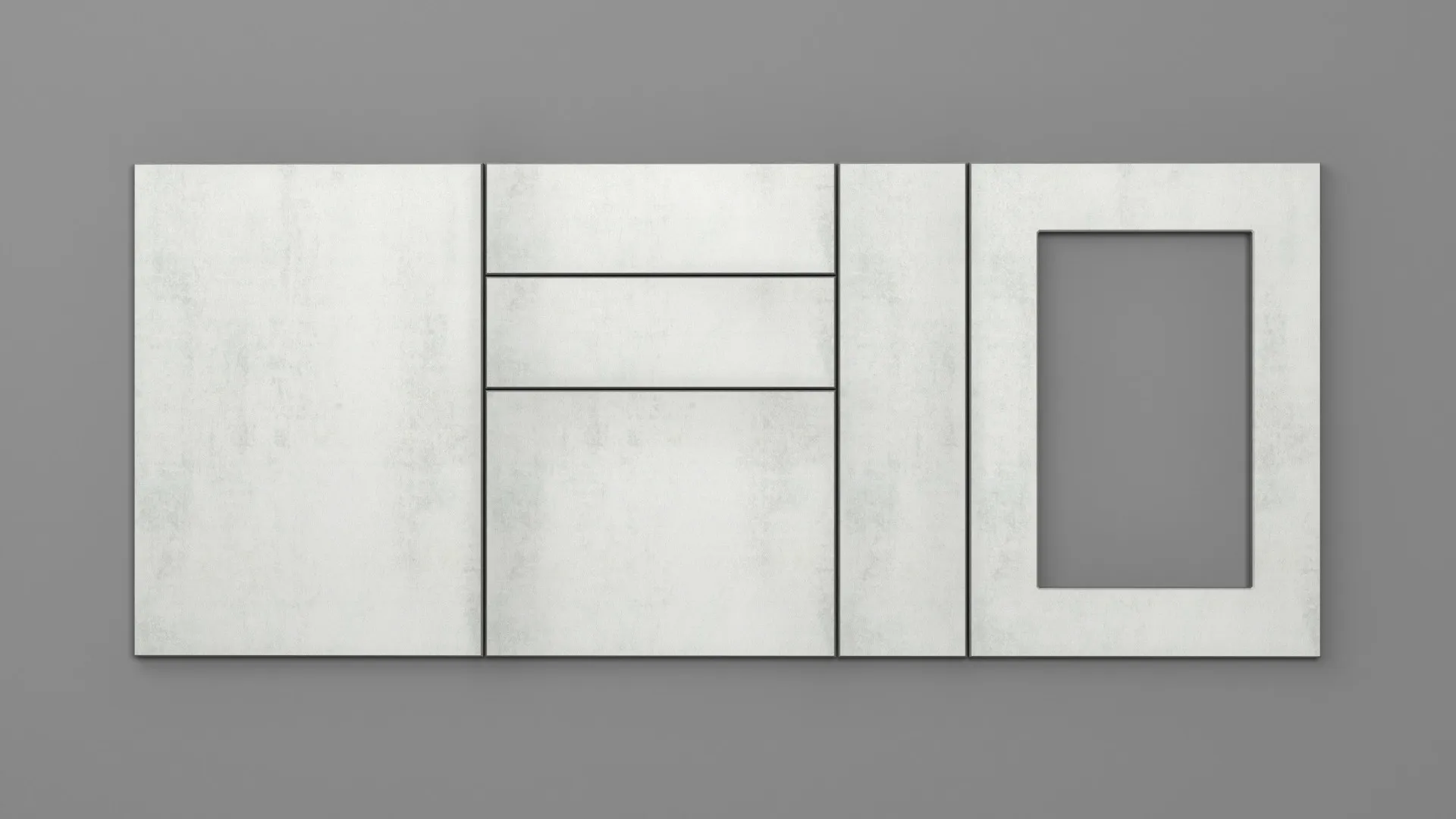 18 mm CANT T ALB CERAMIC - mat - imitație de textură