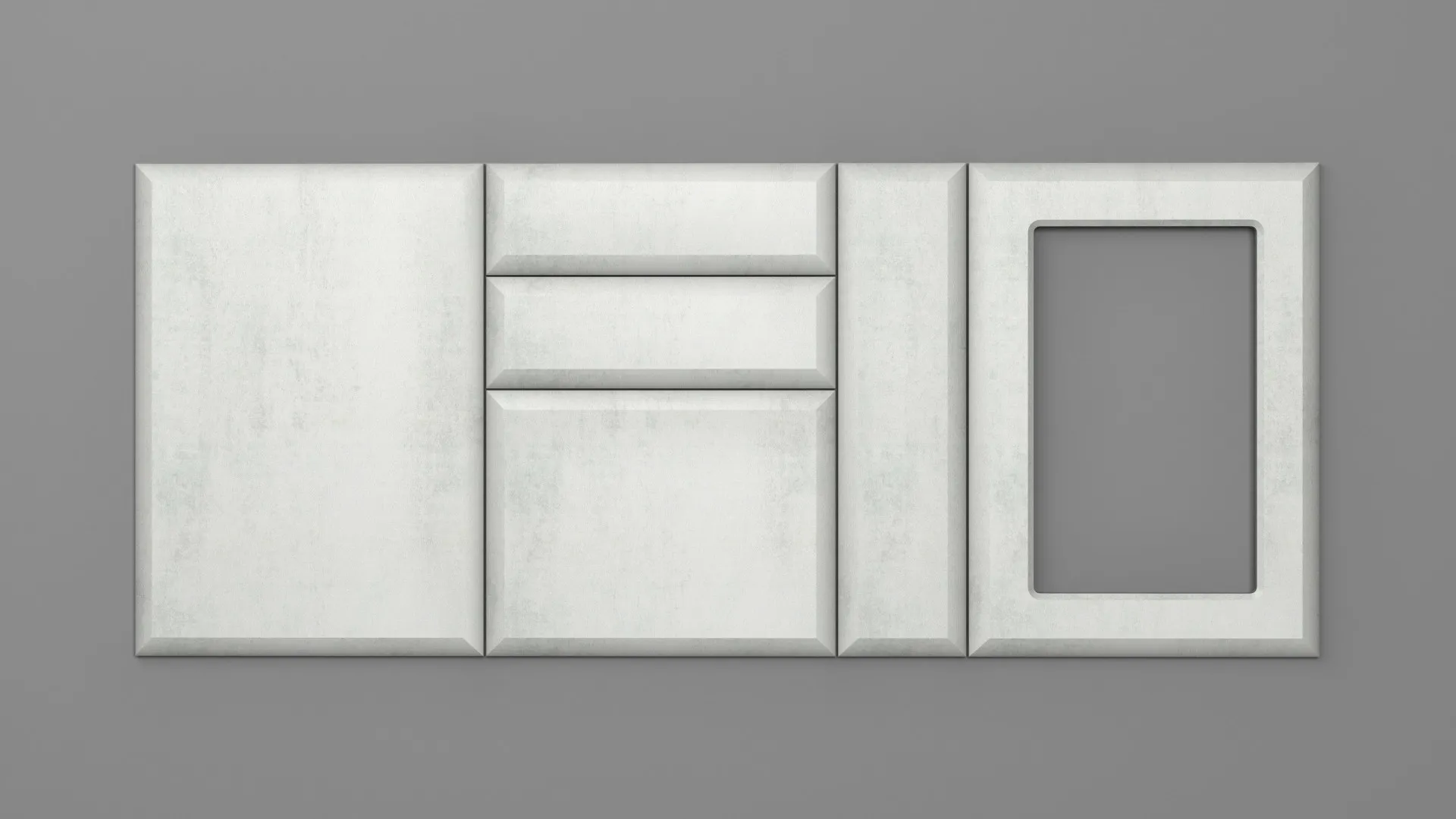 18 mm CANT S ALB CERAMIC - mat - imitație de textură