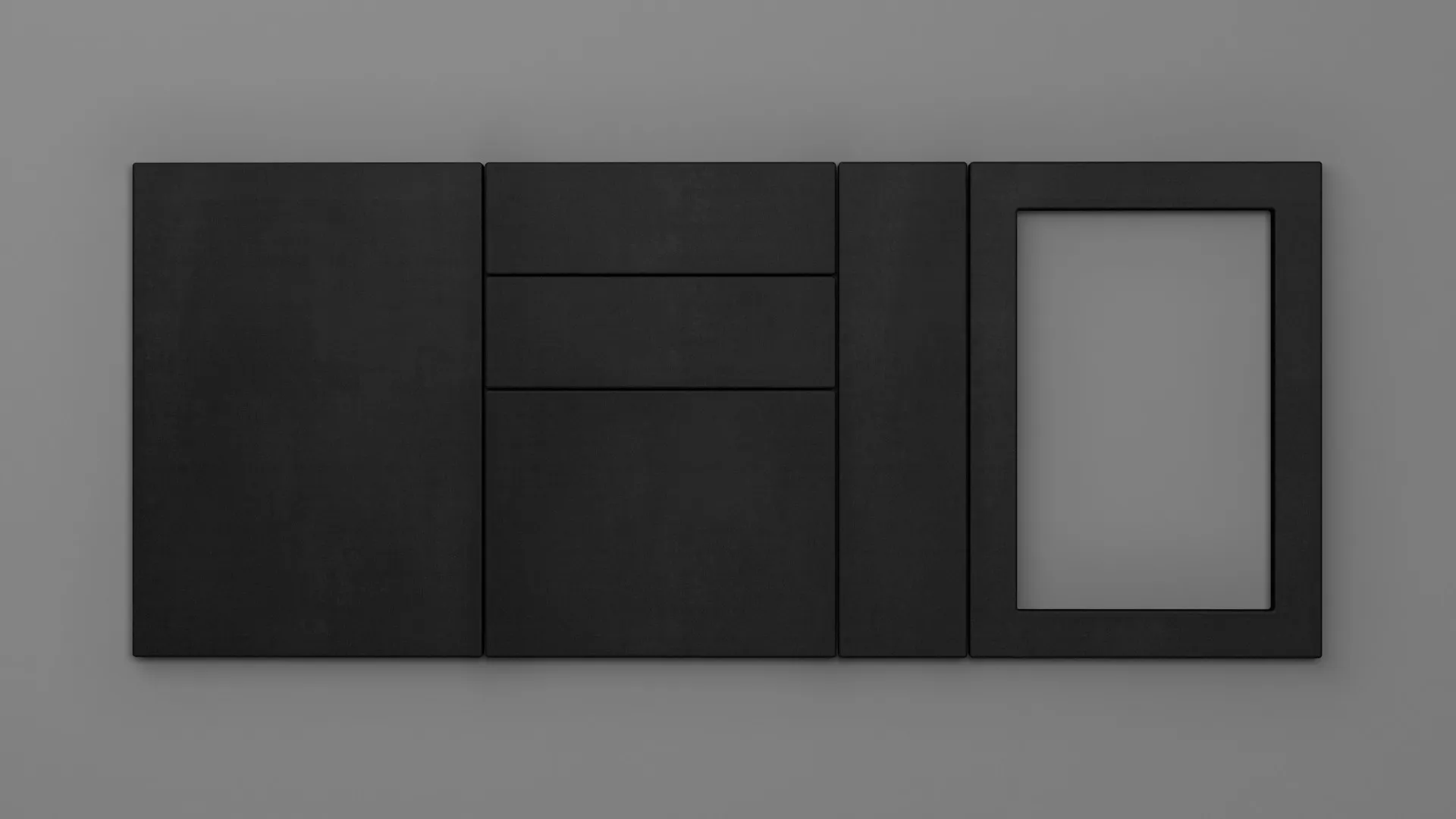 18 mm CANT R3 NEGRU CERAMIC - mat - imitație de textură