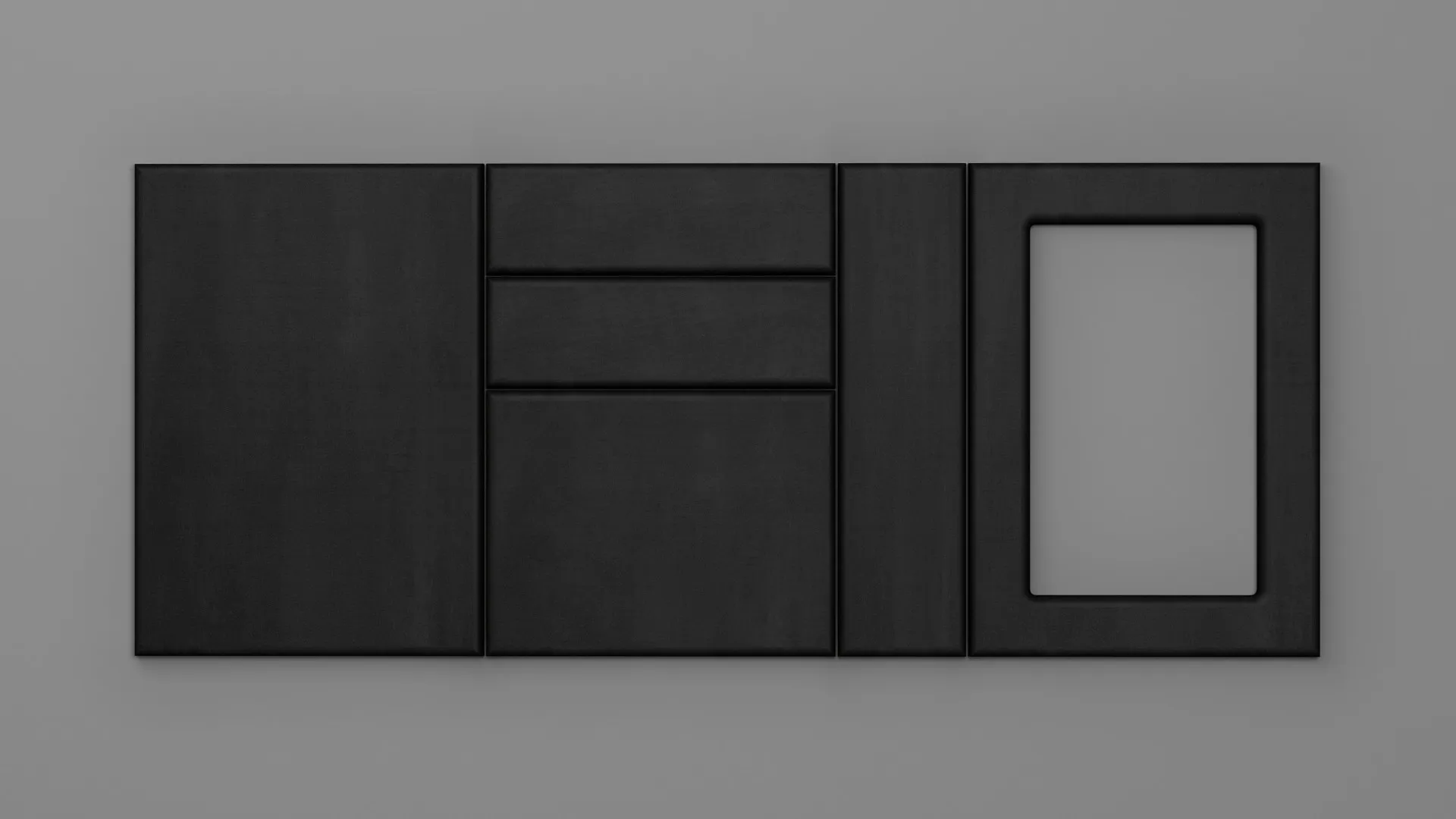 18 mm CANT R12 NEGRU CERAMIC - mat - imitație de textură