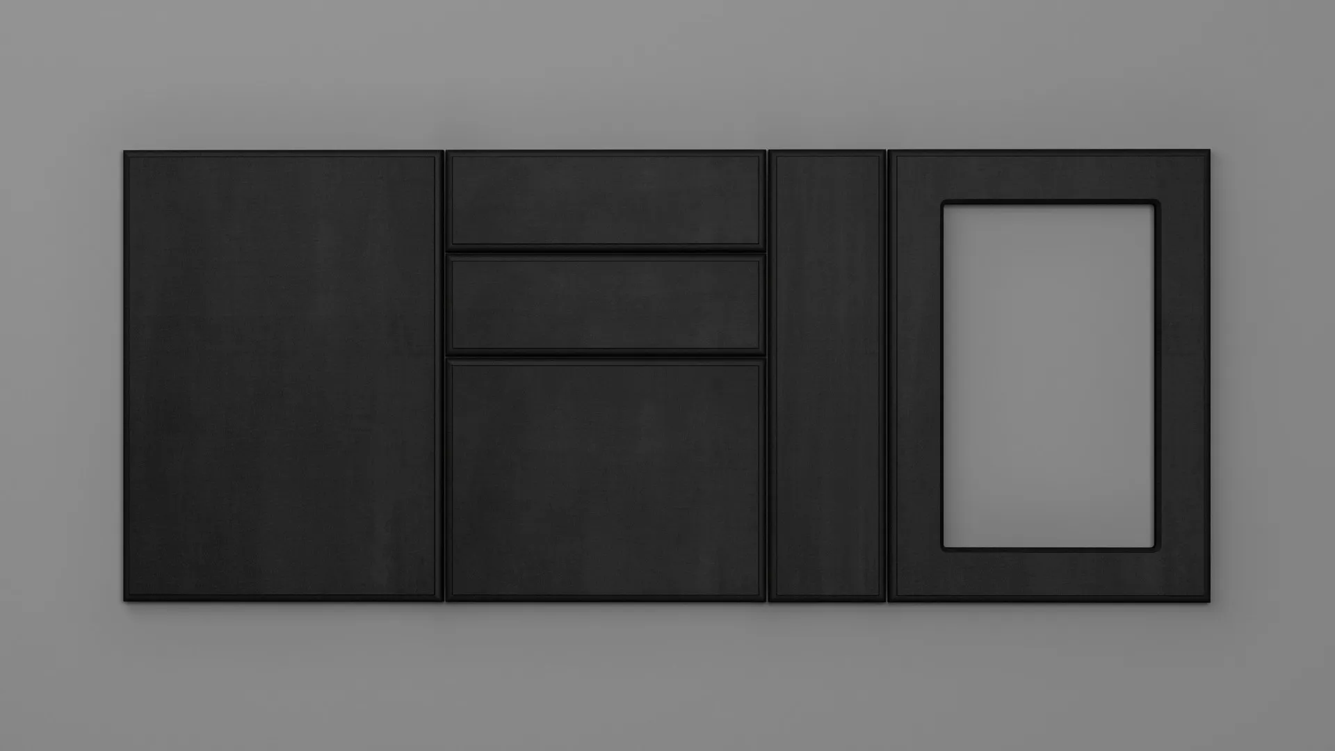 18 mm CANT P NEGRU CERAMIC - mat - imitație de textură