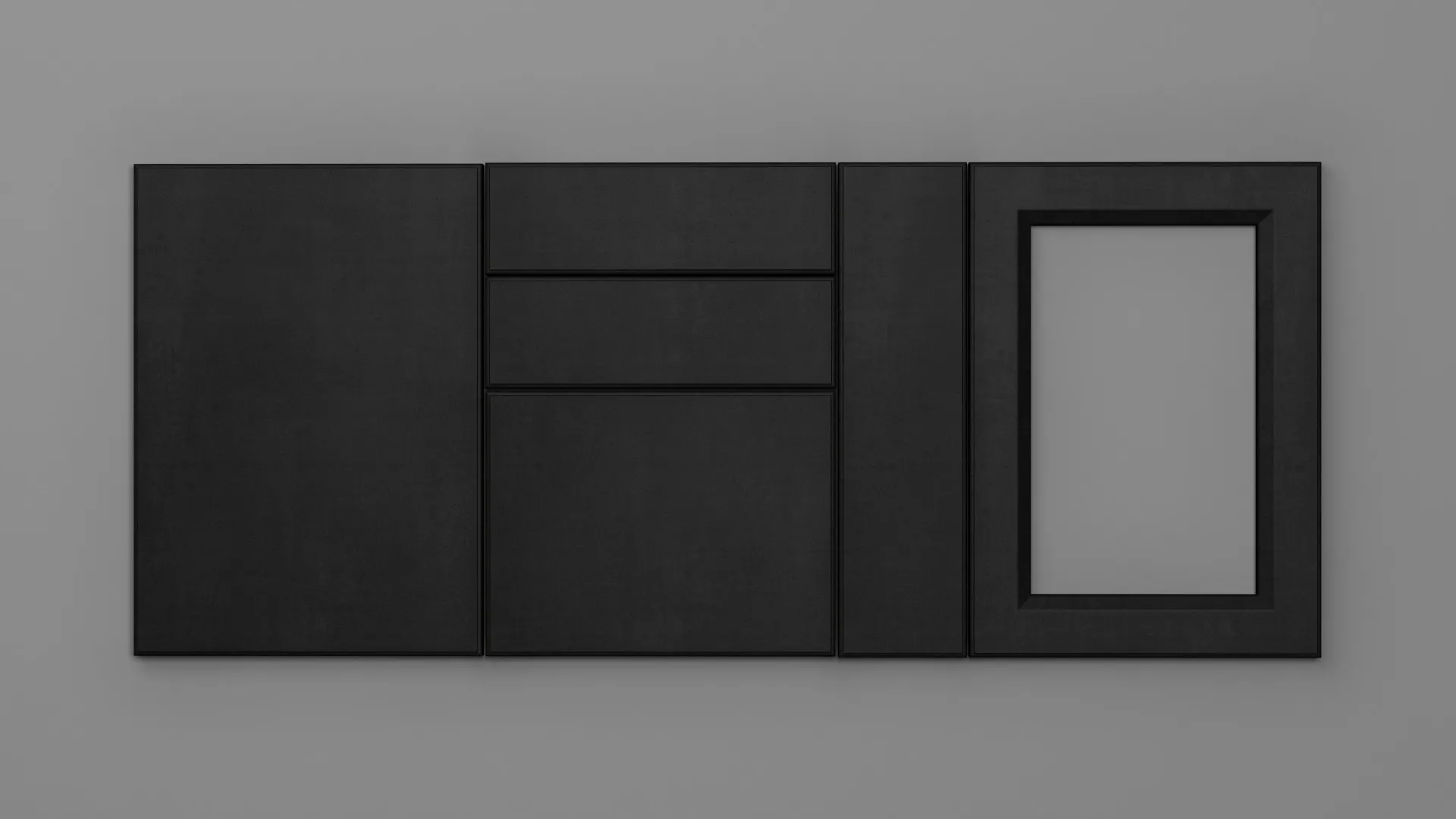 18 mm CANT D NEGRU CERAMIC - mat - imitație de textură