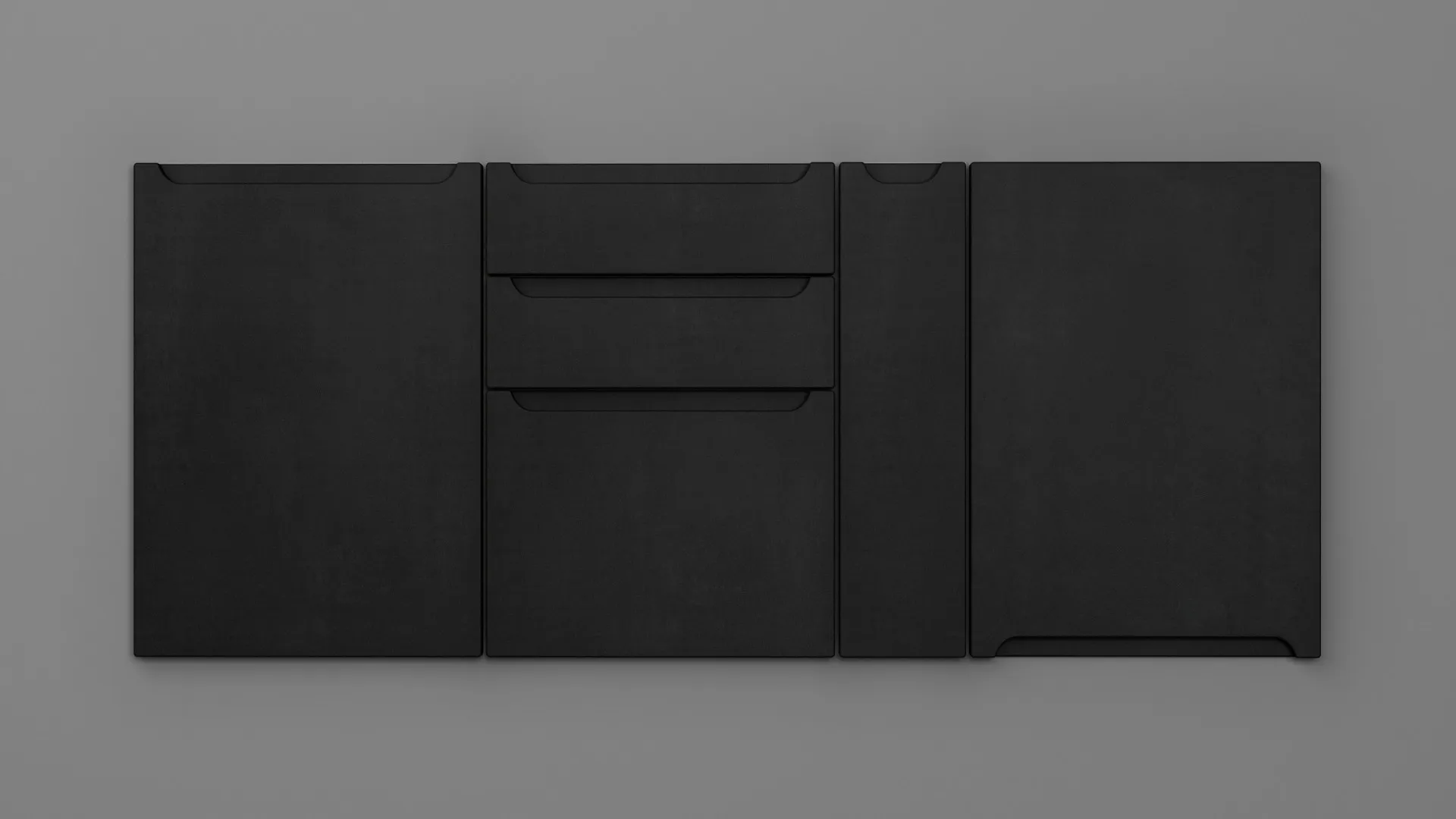 18 mm A34/R3 NEGRU CERAMIC - mat - imitație de textură