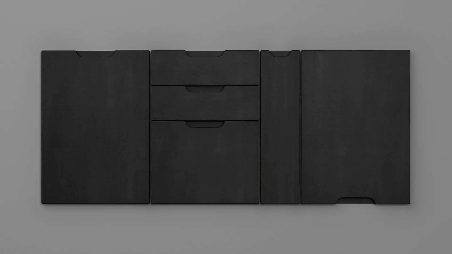 18 mm A35/R3 NEGRU CERAMIC - mat - imitație de textură